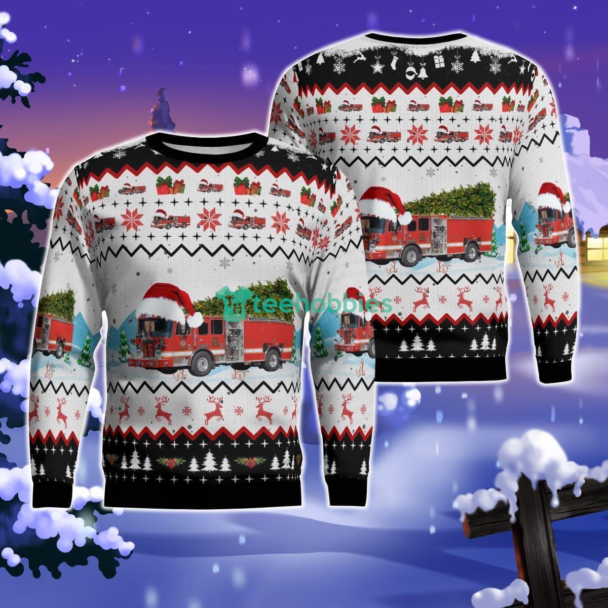 New Market, Maryland, New Market District Volunteer Fire Company Christmas Ugly Sweater For Men Women Product Photo 1 New Market, Maryland, New Market District Volunteer Fire Company Christmas Ugly Sweater For Men Women Product Photo 1