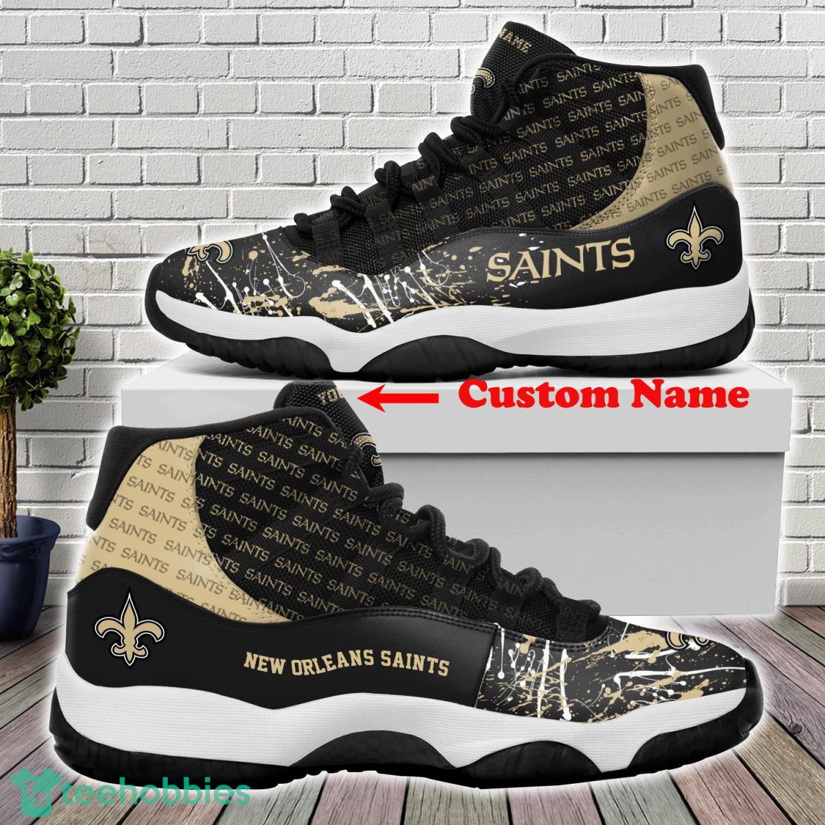 New Orleans Saints Air Jordan 11 Sneakers Shoes For Fans