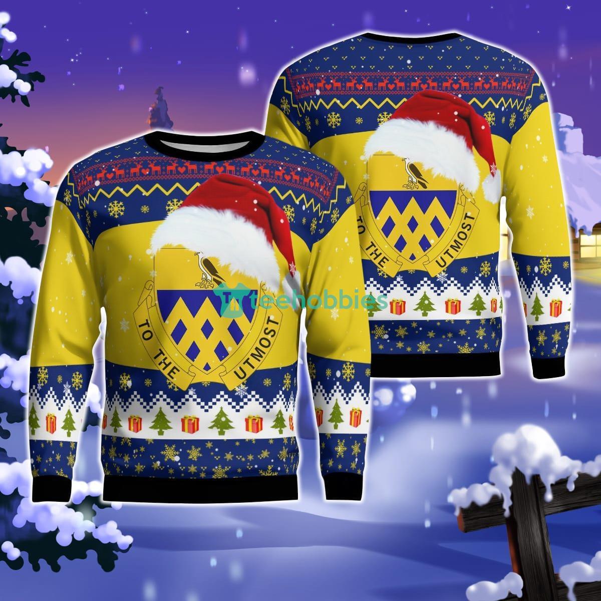 New York Army National Guard 101st Cavalry Regiment Christmas AOP Ugly Sweater For Men Women Product Photo 1