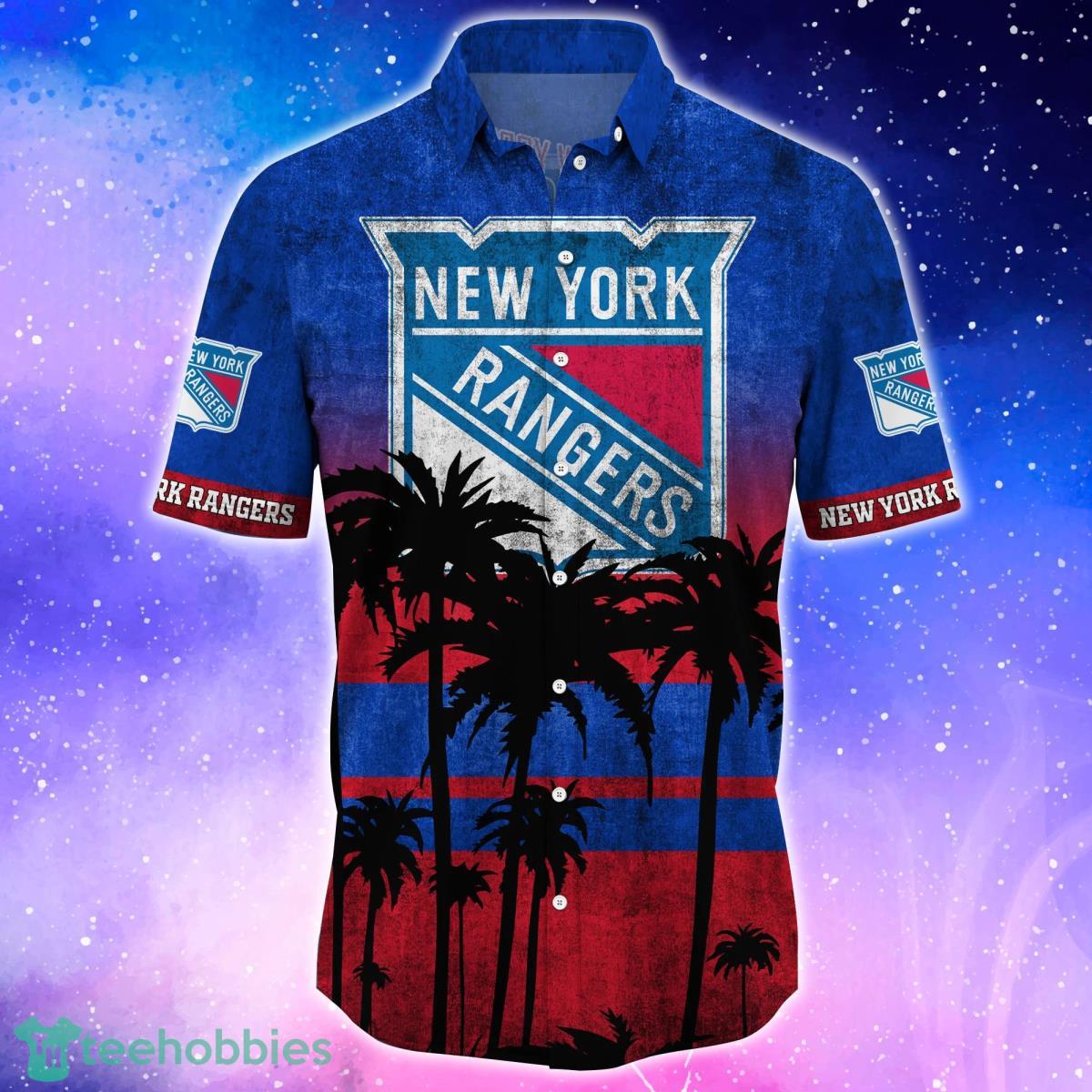 New York Rangers Tropical Flower Hawaiian Shirt Beach Shorts