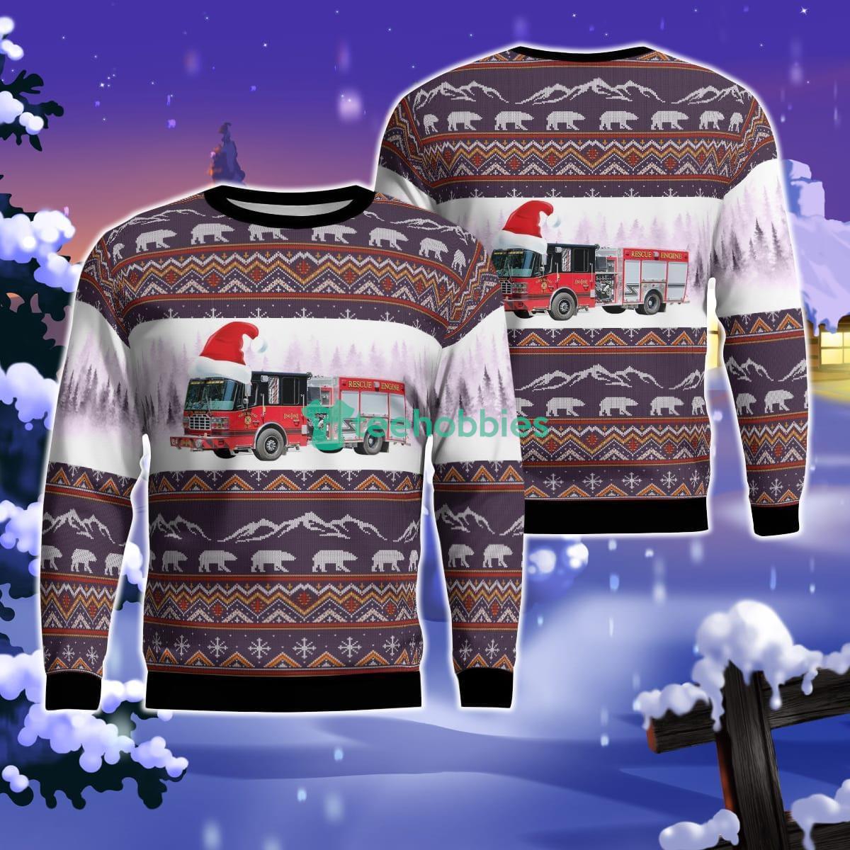 North Walpole Fire & Rescue Dept Christmas AOP Ugly Sweater For Men Women Product Photo 1