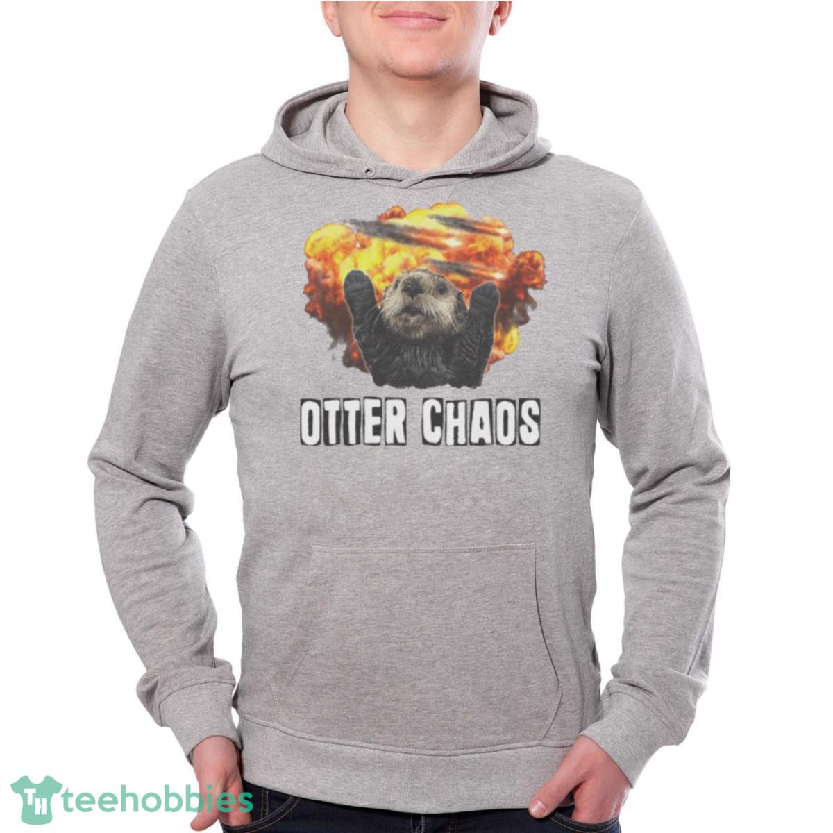 Otter Chaos Shirt - Grey Unisex Hoodie