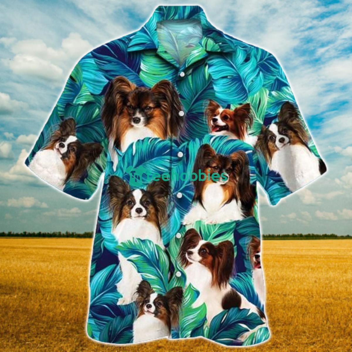 Papillon Dog Lovers Hawaiian Style For Summer All Printed 3D Hawaiian Shirt For Men Women Product Photo 1