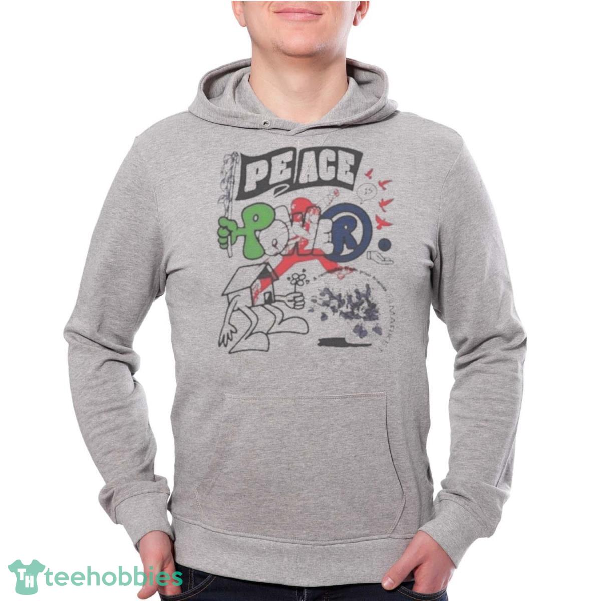 Peace Power Shirt - Grey Unisex Hoodie