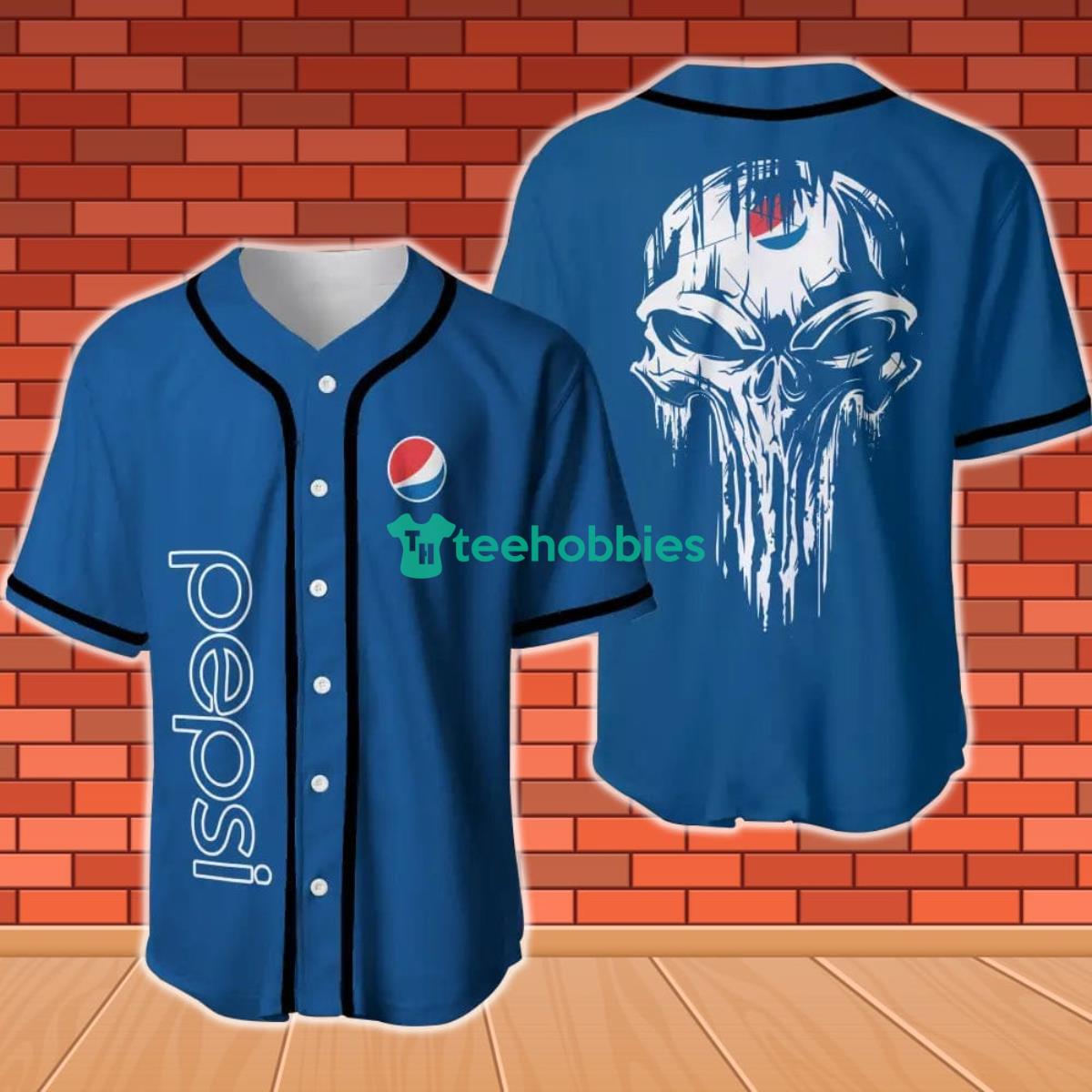 Pepsi Skull Baseball Jersey Product Photo 1 Pepsi Skull Baseball Jersey Product Photo 1