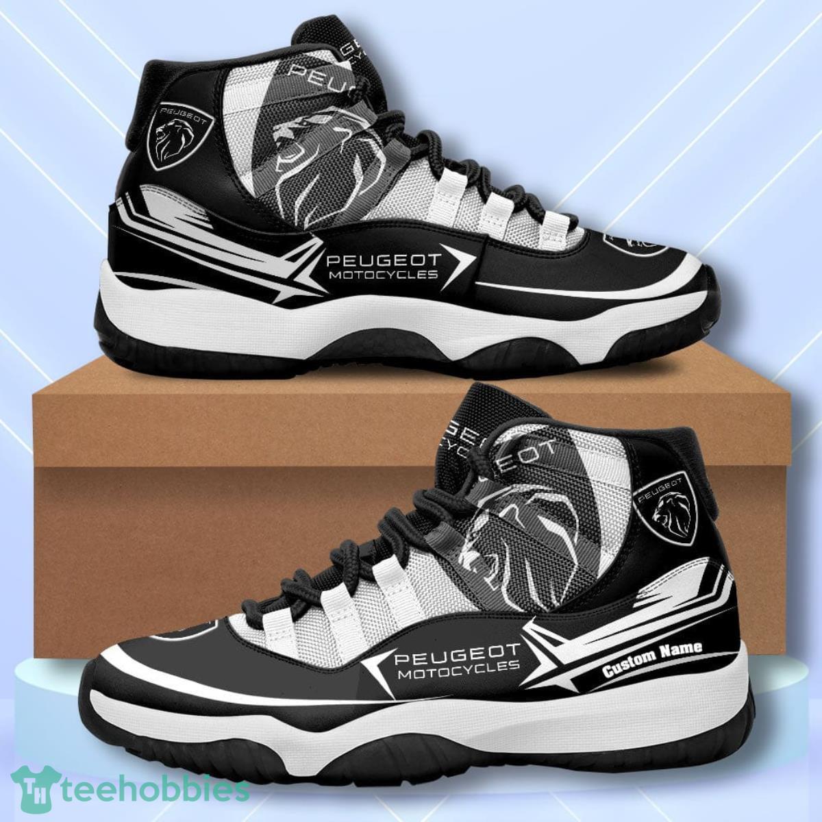 Peugeot Motorcycle Custom Name Air Jordan 11  Sneakers Vintage Shoes Product Photo 1