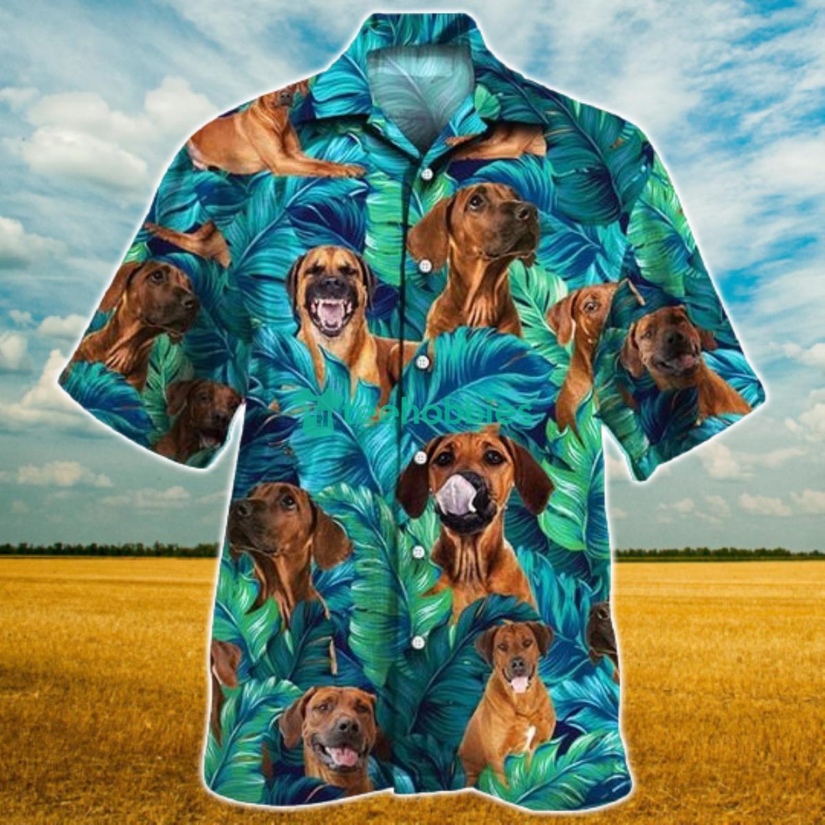 Rhodesian Ridgeback Dog Lovers Hawaiian Style For Summer All Printed 3D Hawaiian Shirt For Men Women Product Photo 1