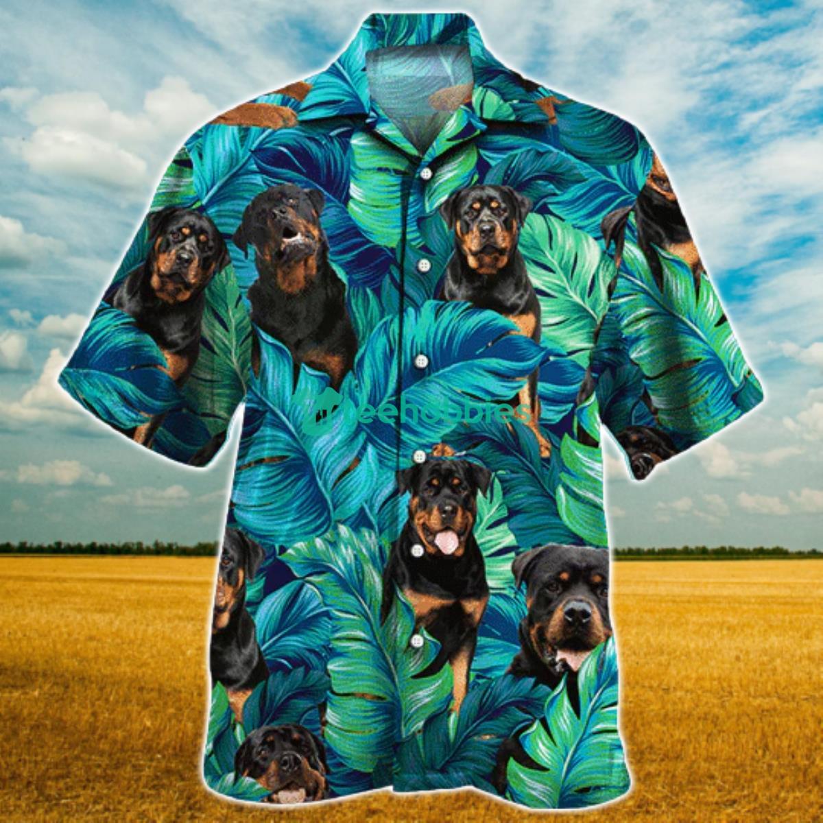 Rottweiler Dog Lovers Hawaiian Style For Summer All Printed 3D Hawaiian Shirt For Men Women Product Photo 1