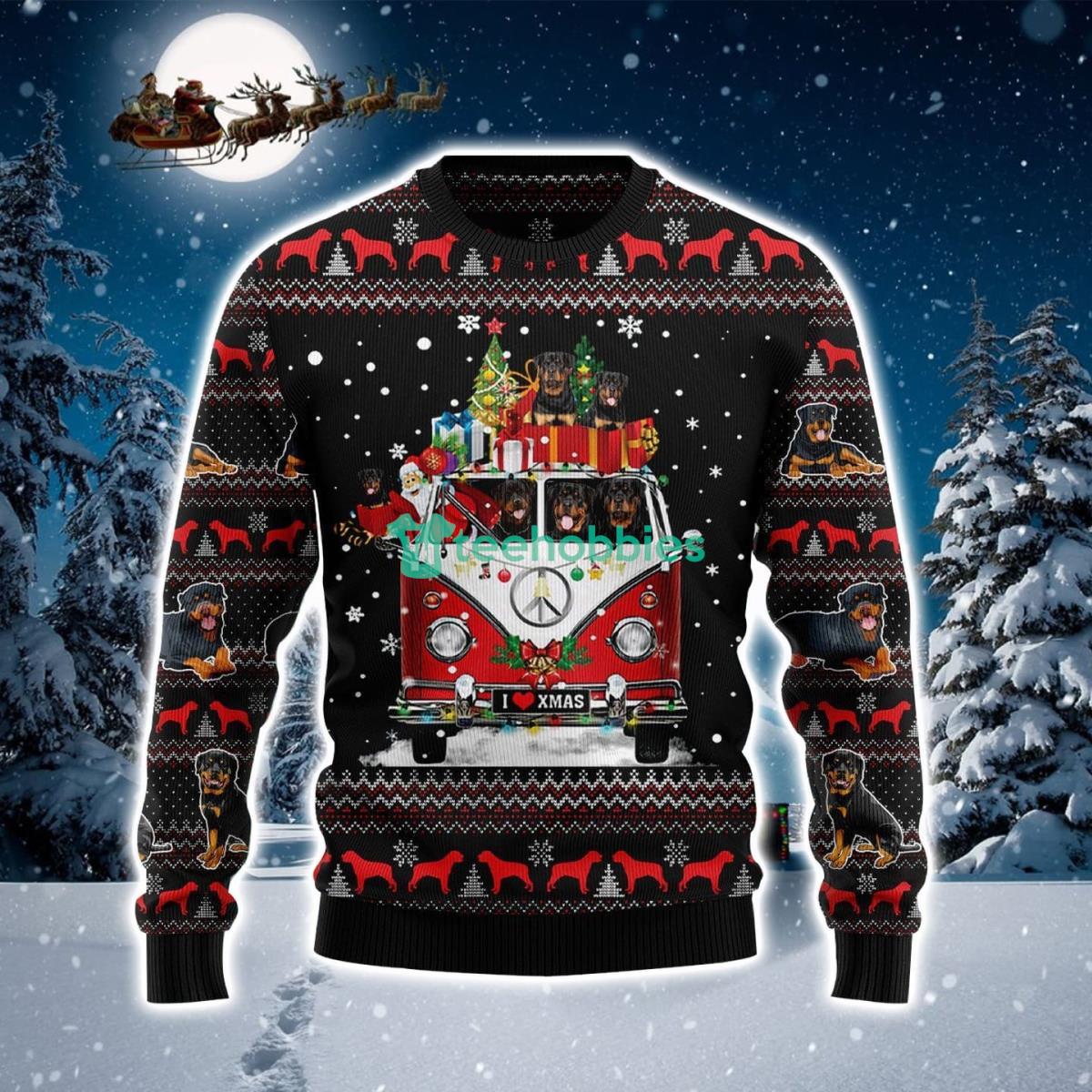 Rottweiler I Love Xmas Ugly Christmas Sweater Product Photo 1