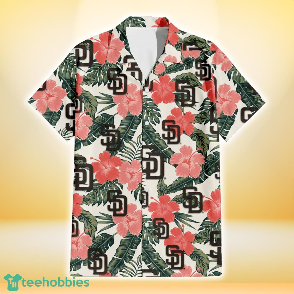 San Diego Padres Hawaiian Shirt Palm Leaves Pattern, Vacation Gift