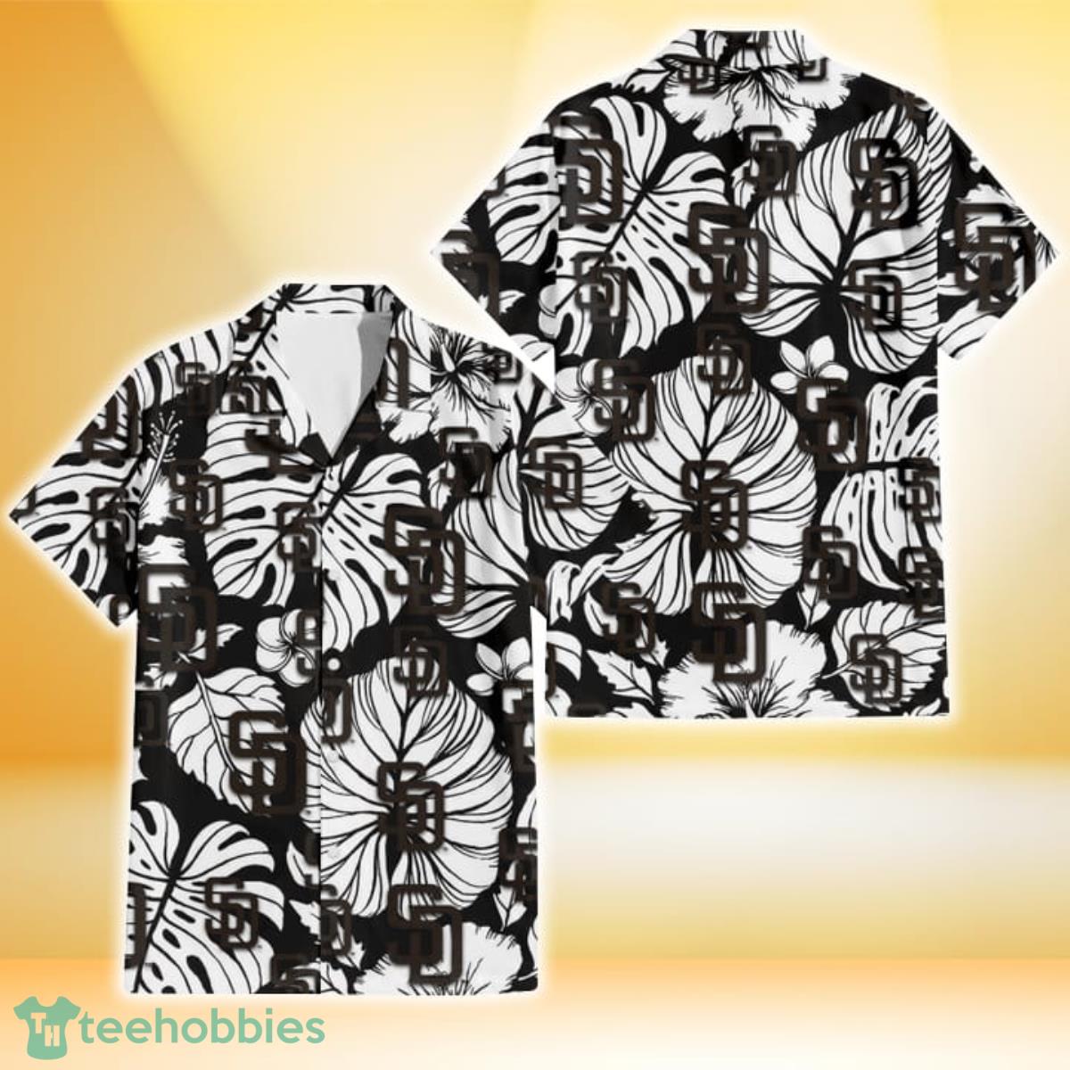 San Diego Padres Big Logo And Orange Hibiscus Hawaiian Shirt Sport