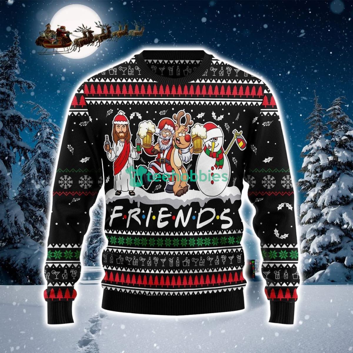 Santa Claus Jesus Friend Christmas Sweater Product Photo 1