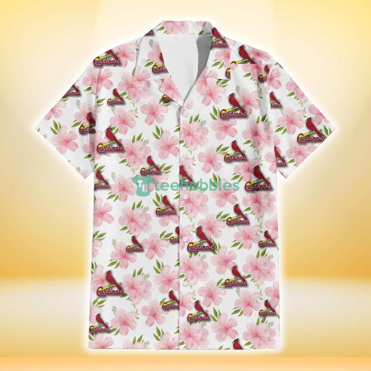 St. Louis Cardinals Funny Hawaiian Shirt Hibiscus Flower Pattern On White  Theme - Bring Your Ideas, Thoughts And Imaginations Into Reality Today