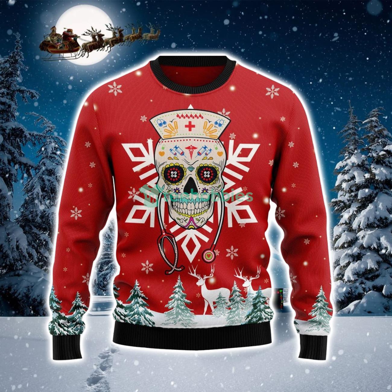 Sugar skull hot sale christmas sweater