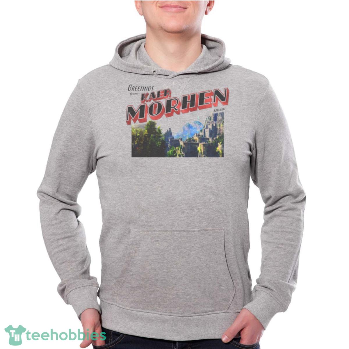 The Witcher Inspired Greetings From Kaer Morhen’ Shirt - Grey Unisex Hoodie