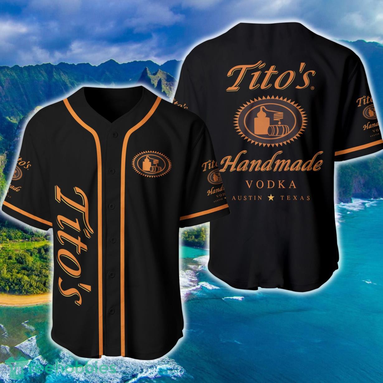 Tito Handmade Black Baseball Jersey Holiday Gift For Lover Beer