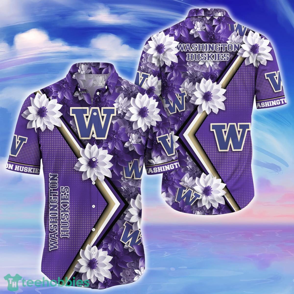 Washington Huskies Trending Hawaiian Shirt Gift For Fans Product Photo 1