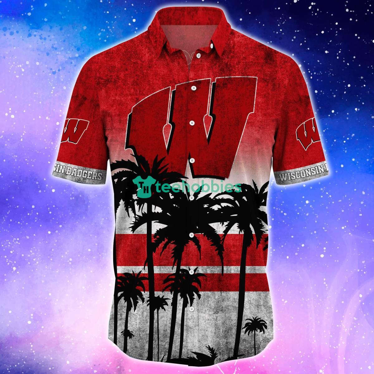 Wisconsin Badgers Trending Hawaiian Shirt And Shorts For Fans Product Photo 2