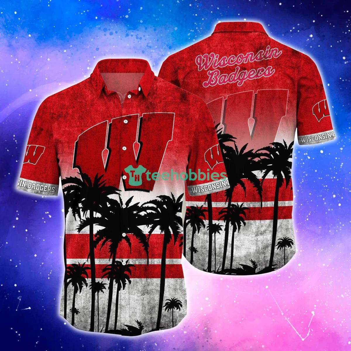 Wisconsin Badgers Trending Hawaiian Shirt And Shorts For Fans Product Photo 1