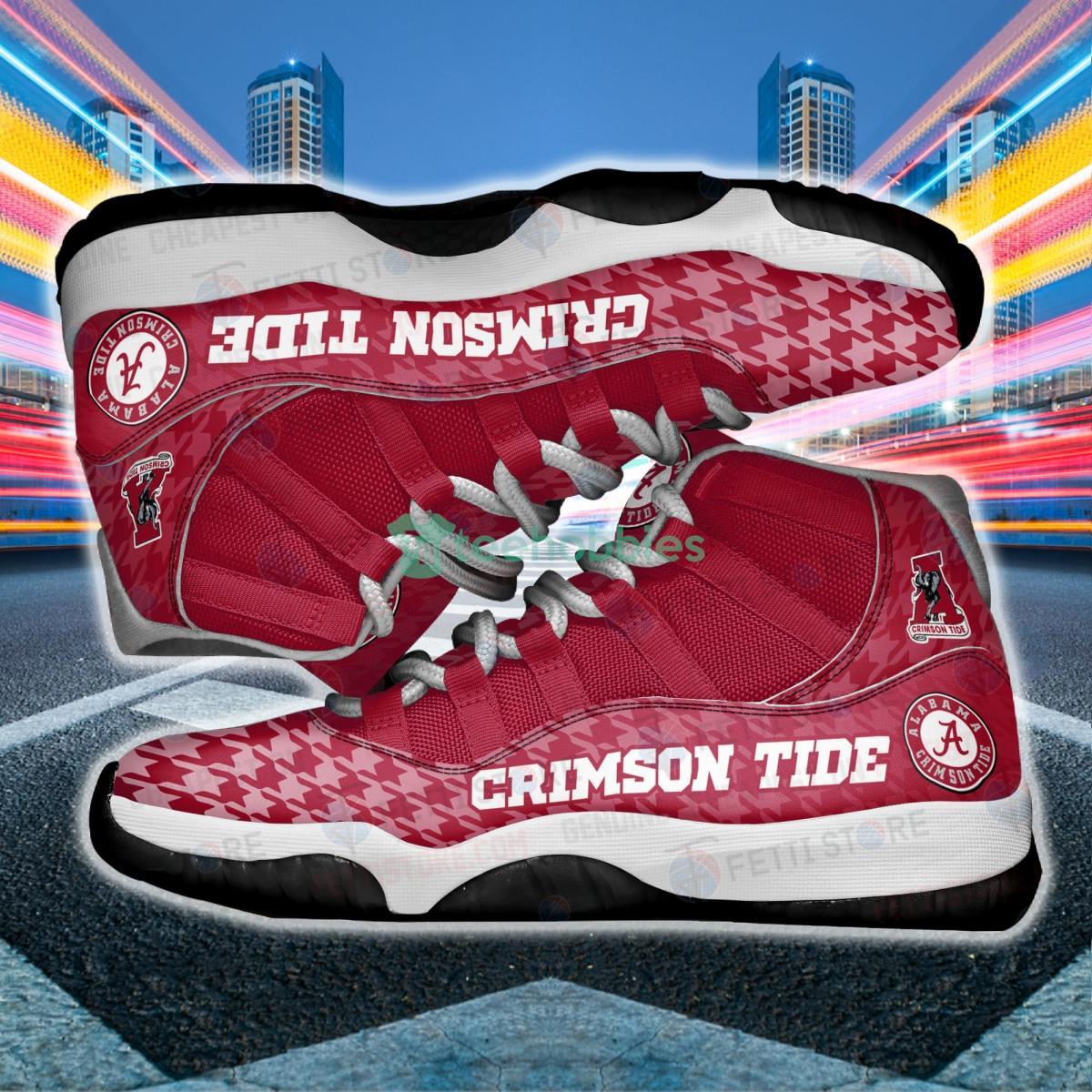 Alabama Crimson Tide Mascot And Pattern Print Impressive Design Air Jordan 11 Shoes Product Photo 2