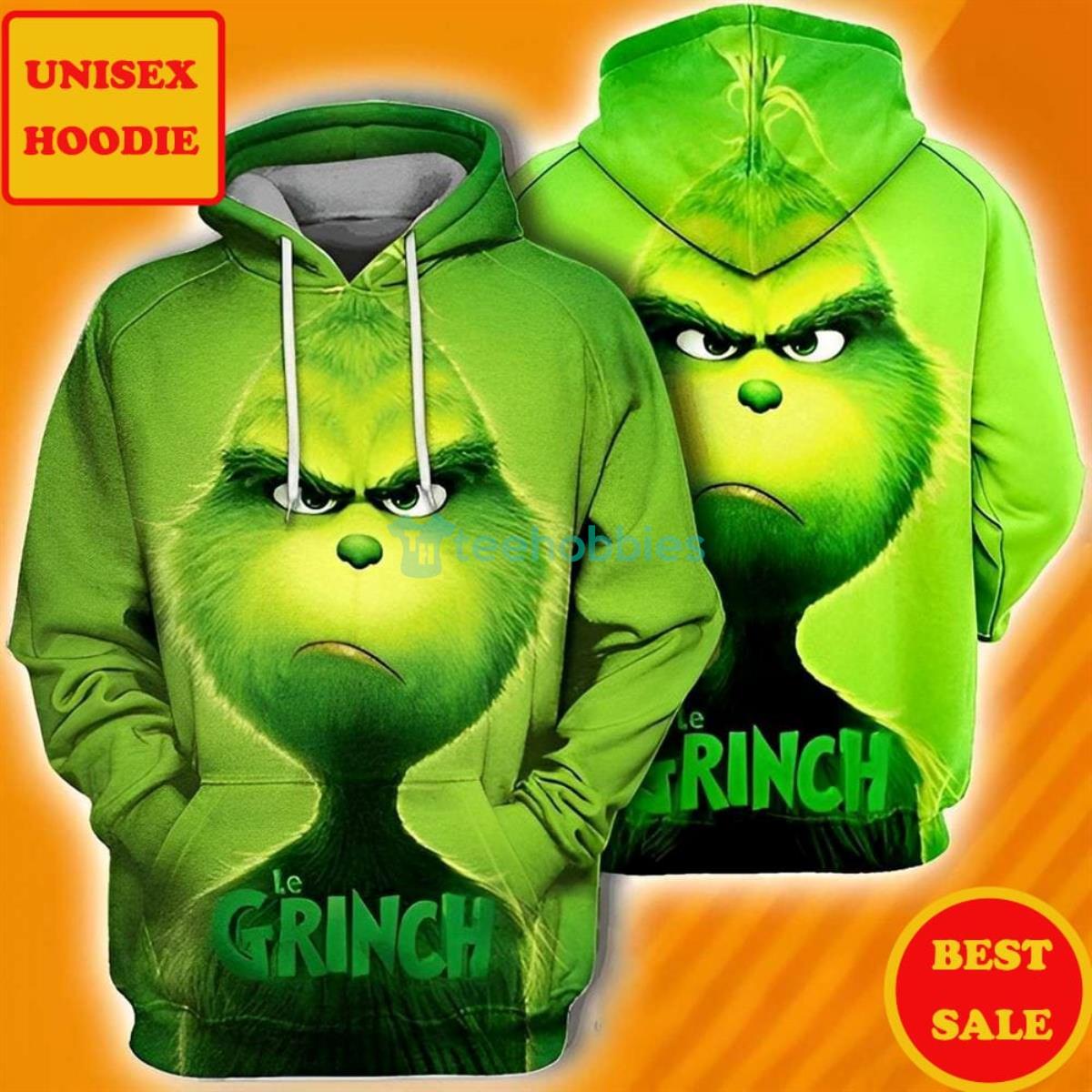 Angry Grinch Funny Christmas 3D Hoodie Product Photo 1