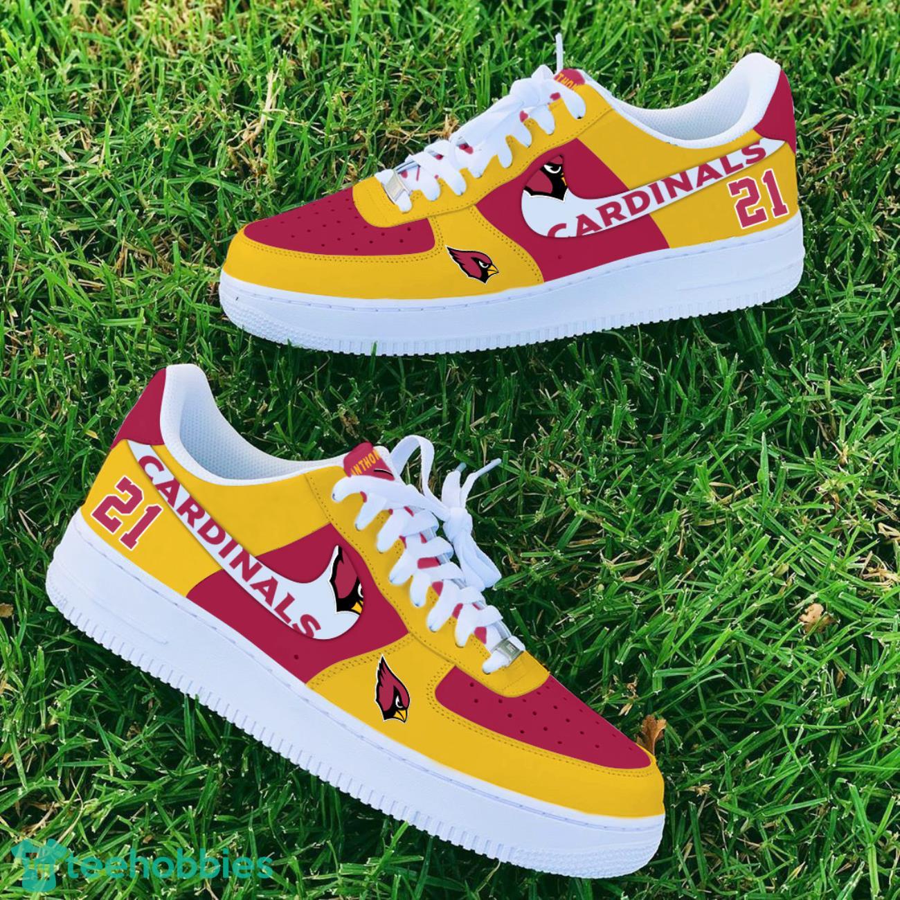 Arizona Cardinals NFL Personalized Air Force Shoes Custom Name Product Photo 2