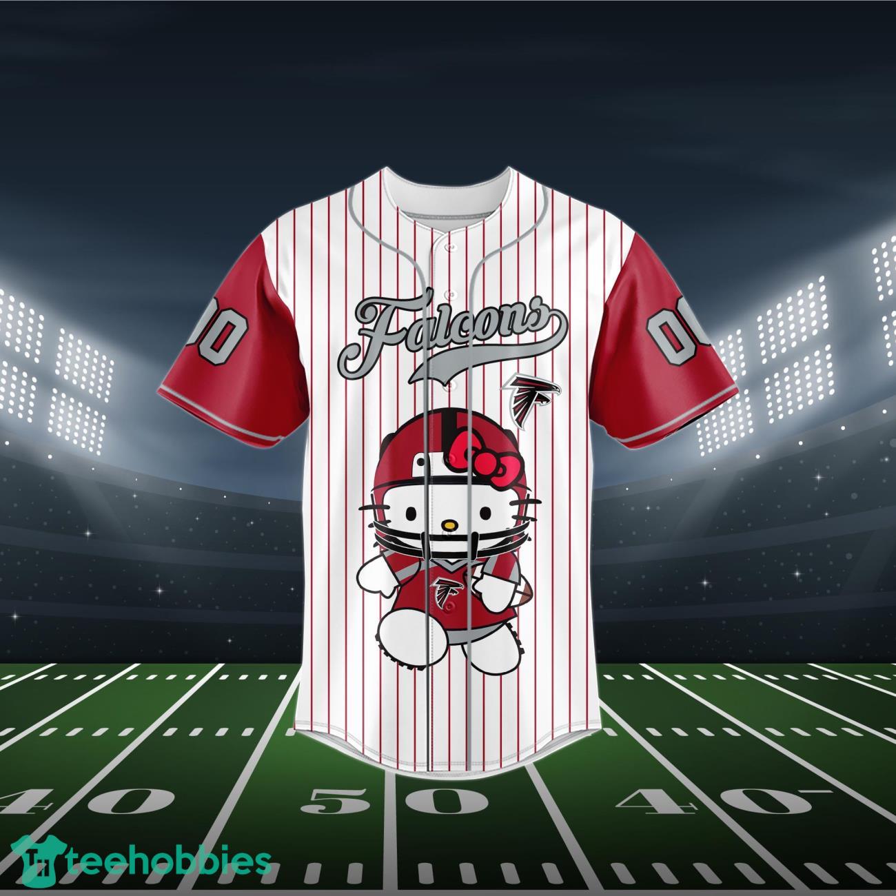 Atlanta Falcons Baseball Jersey NFL Hello Kitty Custom Name & Number Product Photo 2