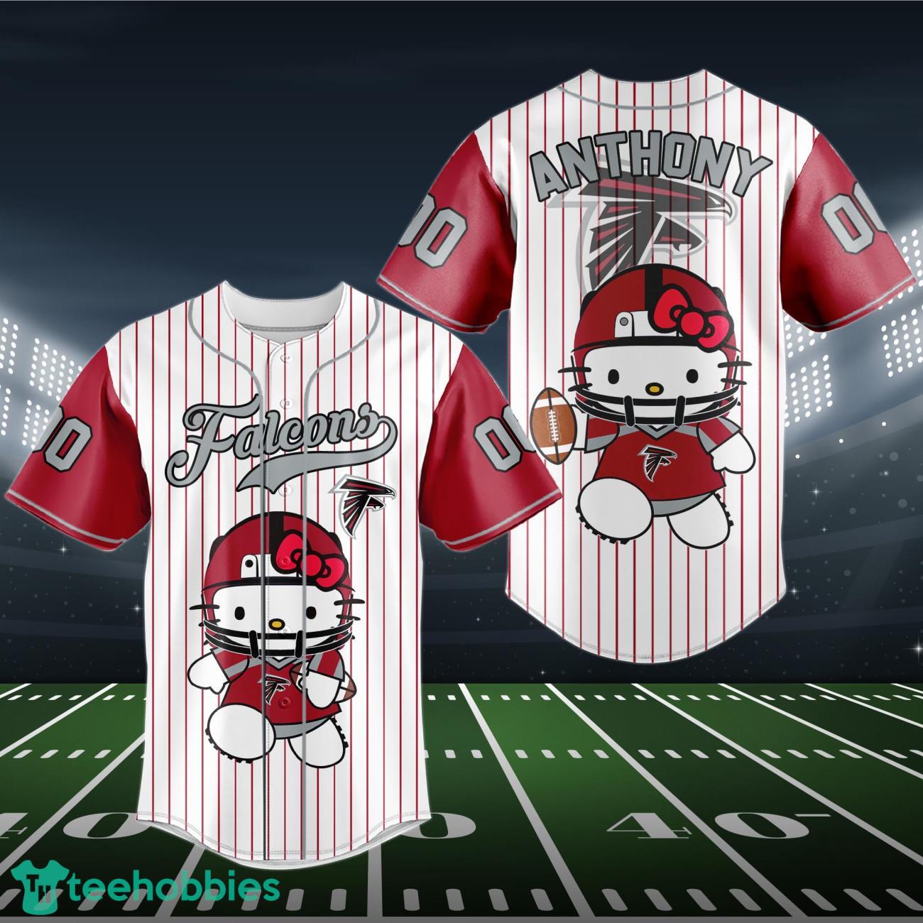Atlanta Falcons Baseball Jersey NFL Hello Kitty Custom Name & Number Product Photo 1