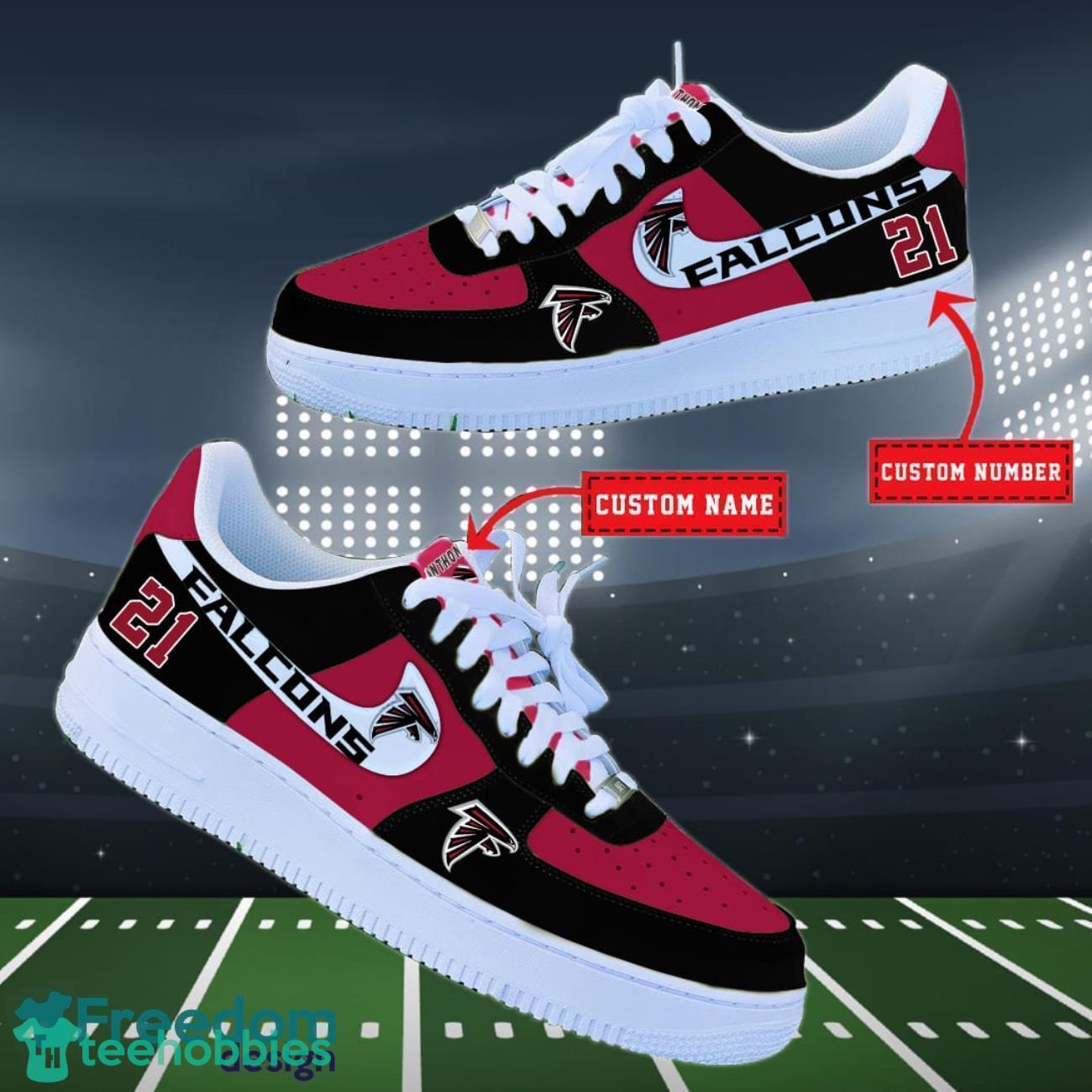 Atlanta Falcons NFL Air Force Shoes Custom Name Product Photo 2