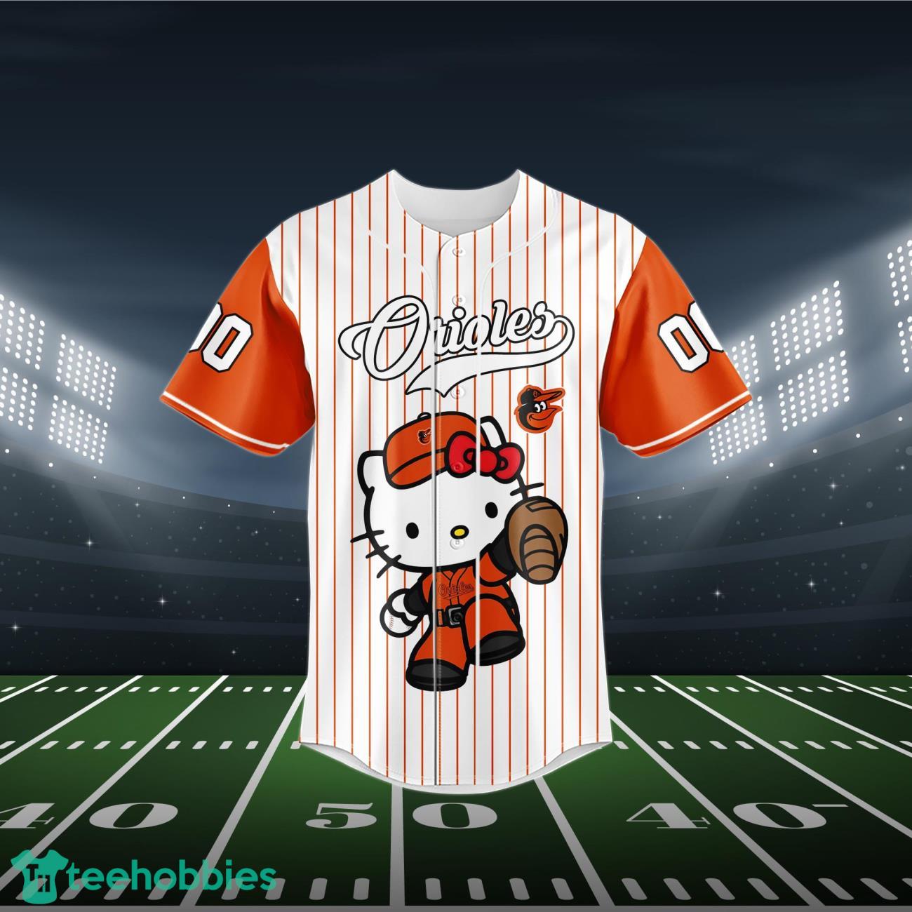 Baltimore Orioles Baseball Jersey MLB Hello Kitty Custom Name & Number Product Photo 2