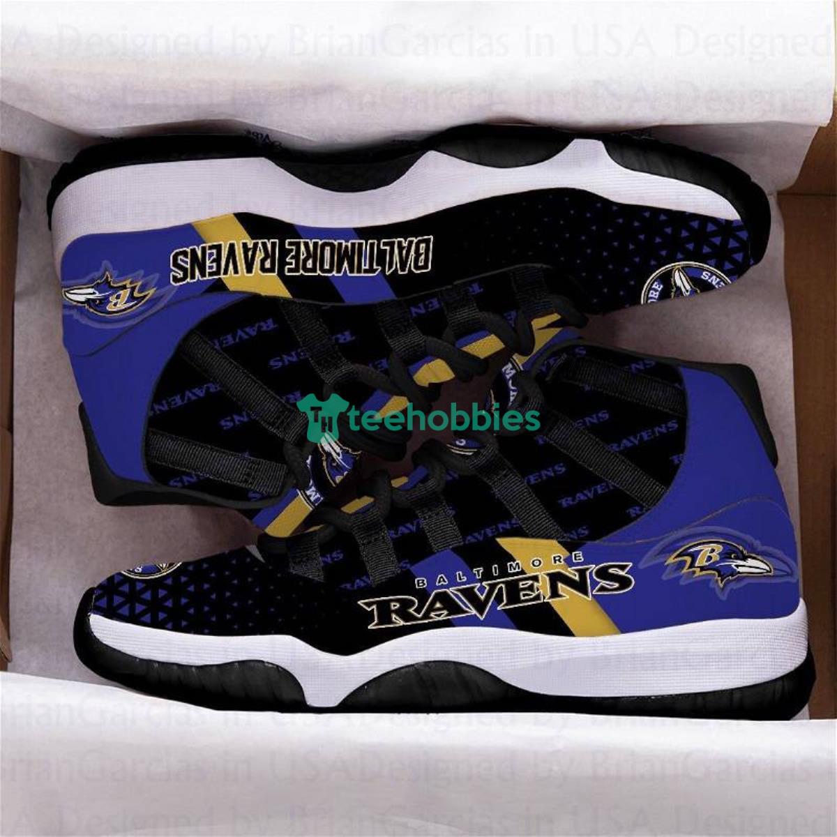 Baltimore Ravens Custom Impressive Design Air Jordan 11 Shoes Product Photo 2
