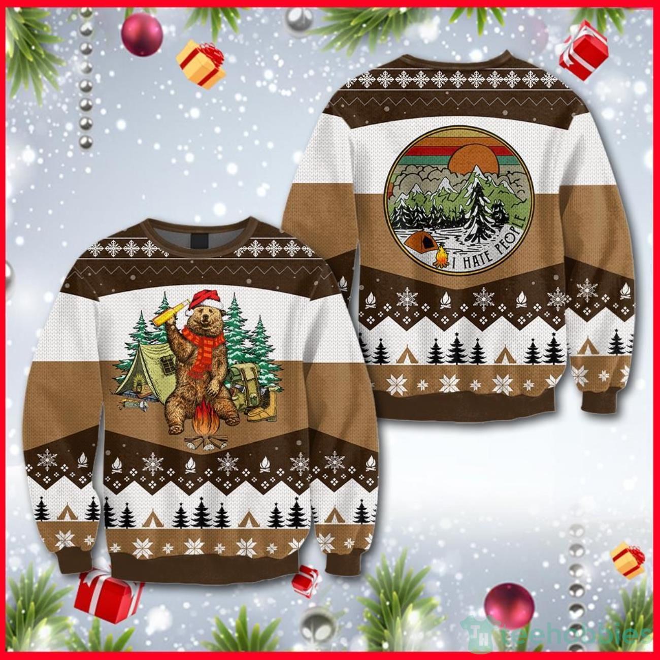 Bear Beer Brown Ugly Sweater For Christmas Product Photo 1