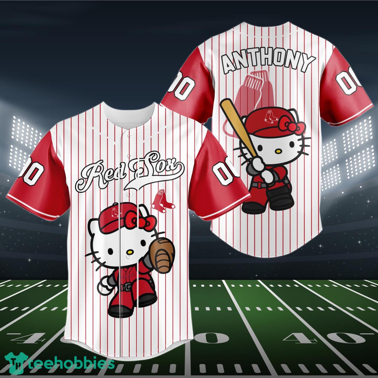 Boston Red Sox Baseball Jersey MLB Hello Kitty Custom Name & Number Product Photo 1