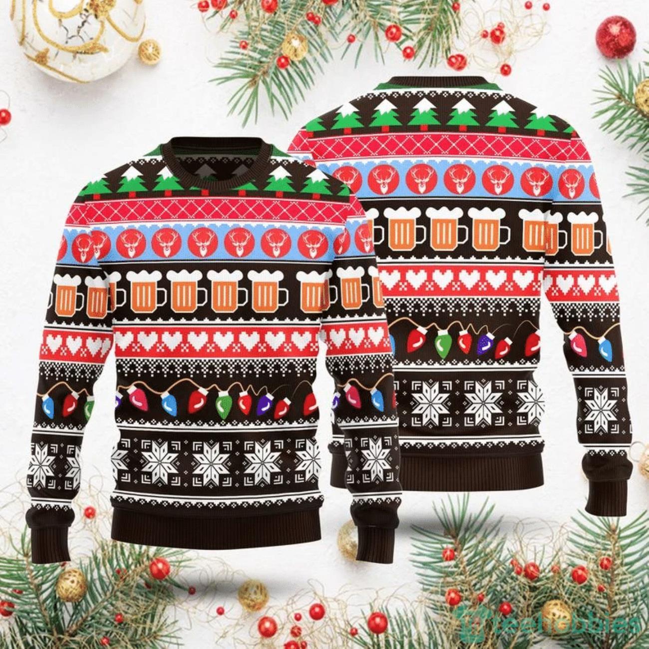 CFunny Christmas Beer Ugly Sweater For Christmas Product Photo 1