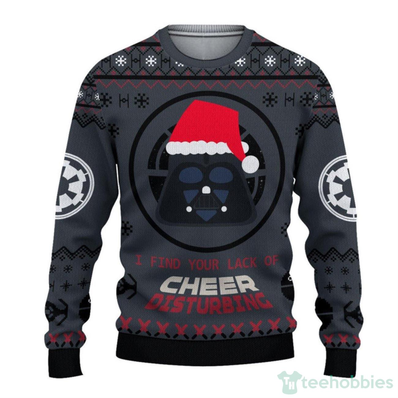 Cheer Lego Darth Vader Ugly Christmas Sweater Product Photo 1