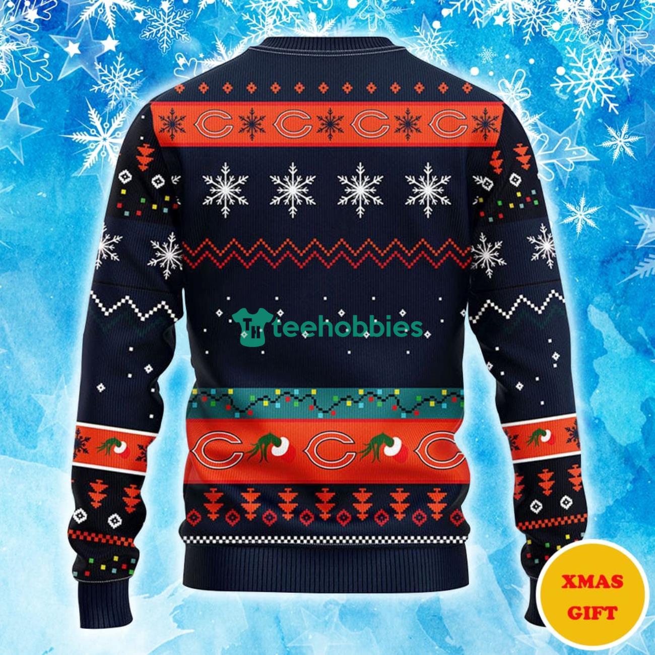Chicago Bears Grinch Christmas AOP Sweater Product Photo 2