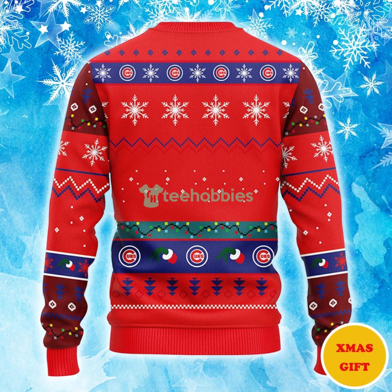 Chicago Cubs 12 Grinch Xmas Day Christmas AOP Sweater Product Photo 2