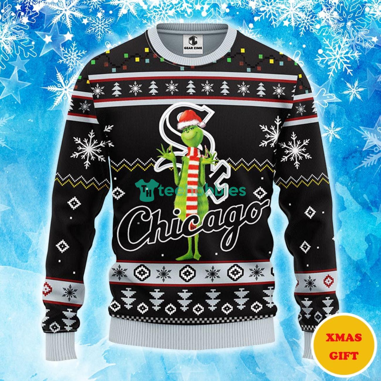 Chicago White Sox Funny Grinch Christmas AOP Sweater Product Photo 1