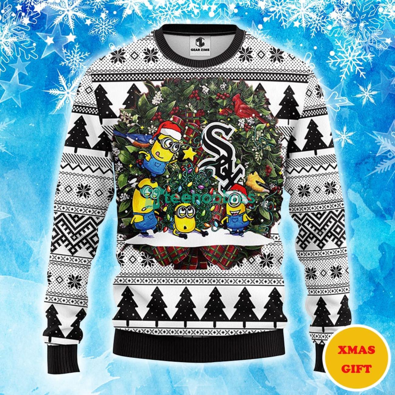 Chicago White Sox Minion Christmas AOP Sweater Product Photo 1