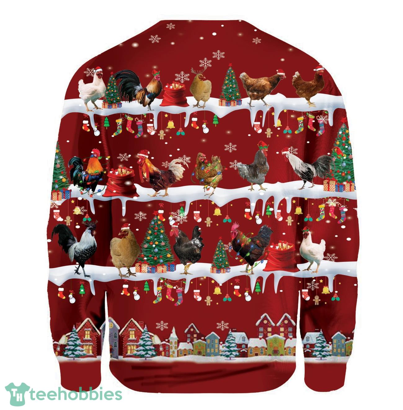 Chicken Christmas Sweater Cute Xmas Idea Gift For Chicken Owner Product Photo 2
