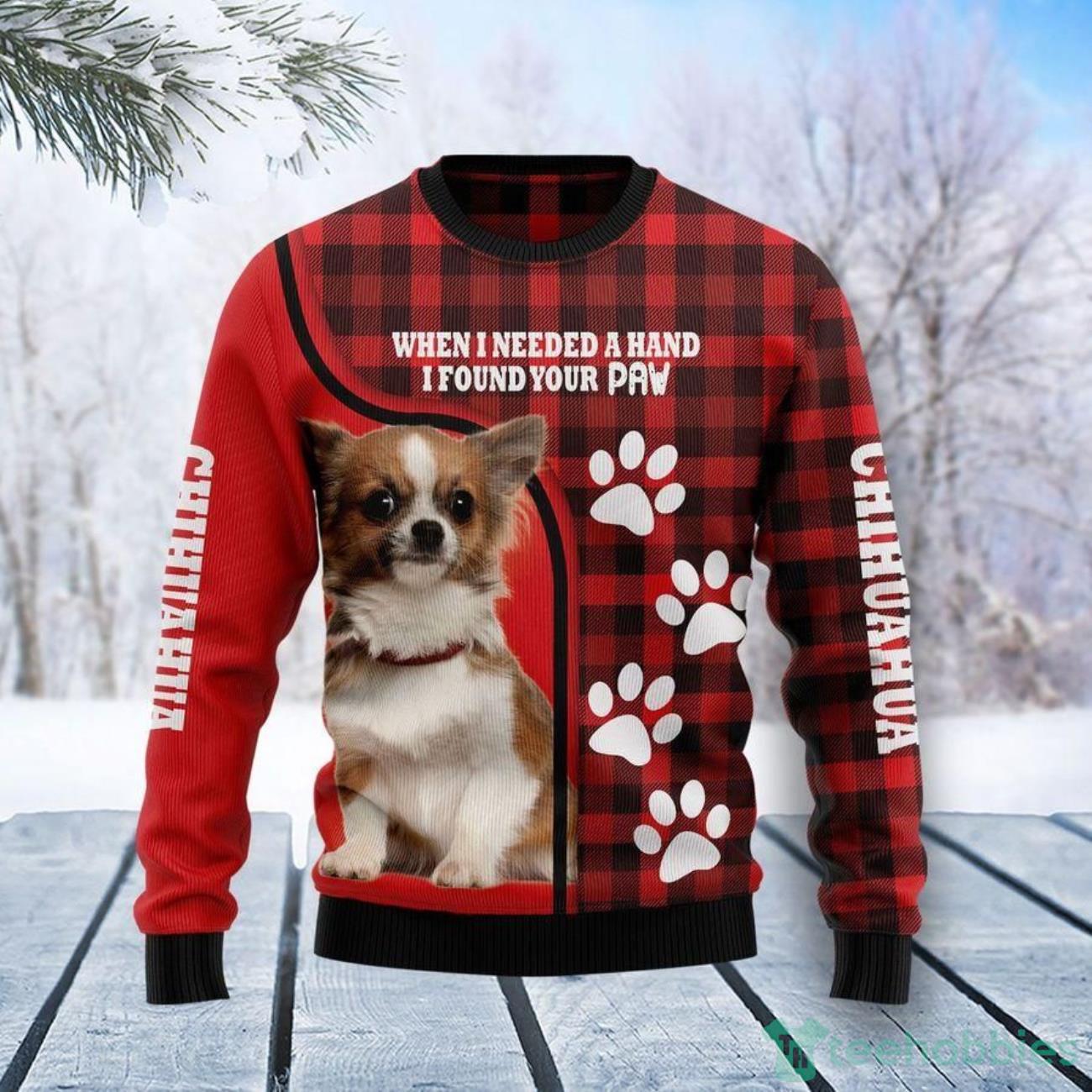 Chihuahua Paw Ugly Sweater For Christmas Product Photo 1