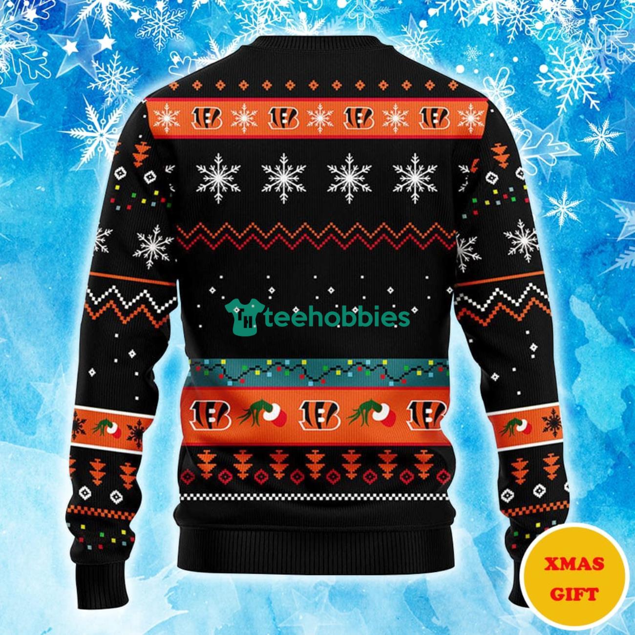 Cincinnati Bengals 12 Grinch Xmas Day Christmas AOP Sweater Product Photo 2