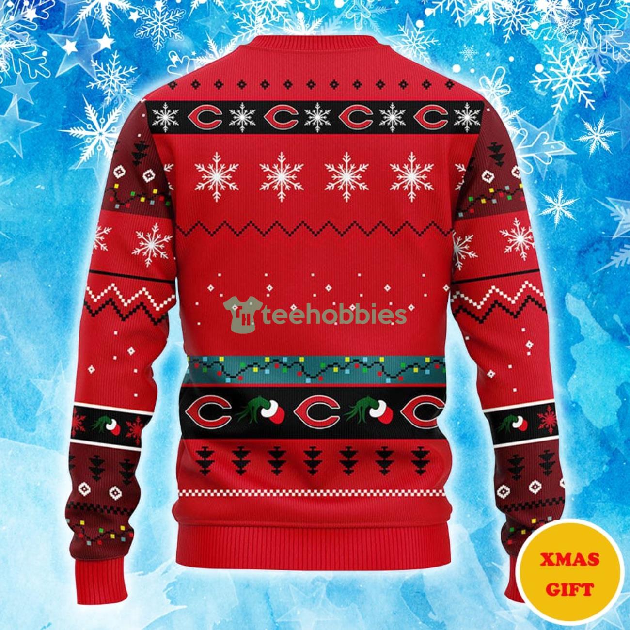 Cincinnati Reds 12 Grinch Xmas Day Christmas AOP Sweater Product Photo 2