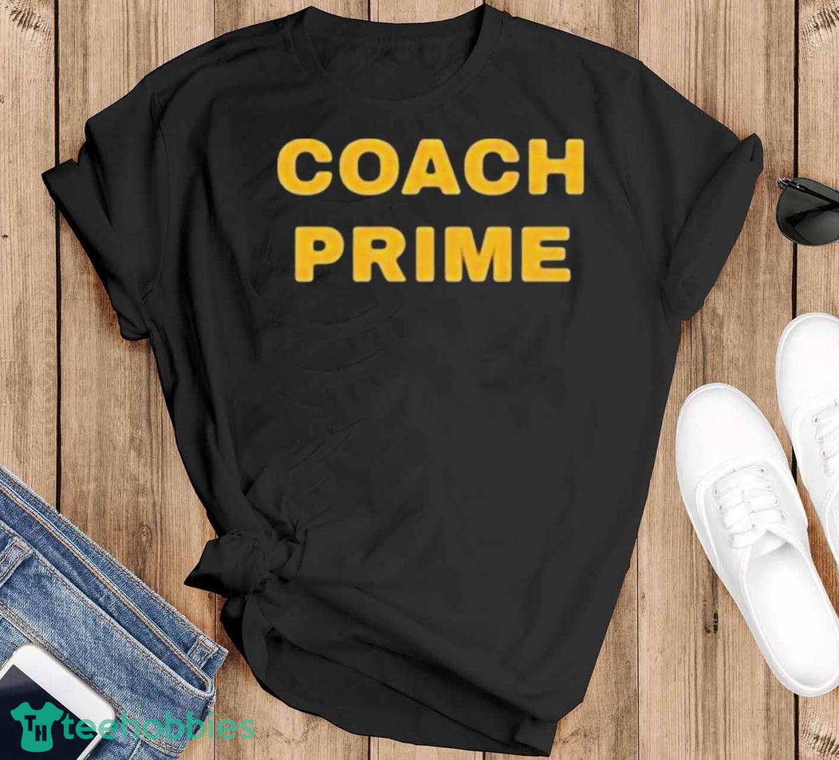 Coach Prime Colorado Football Buffaloes Text Design T Shirt - Black T-Shirt