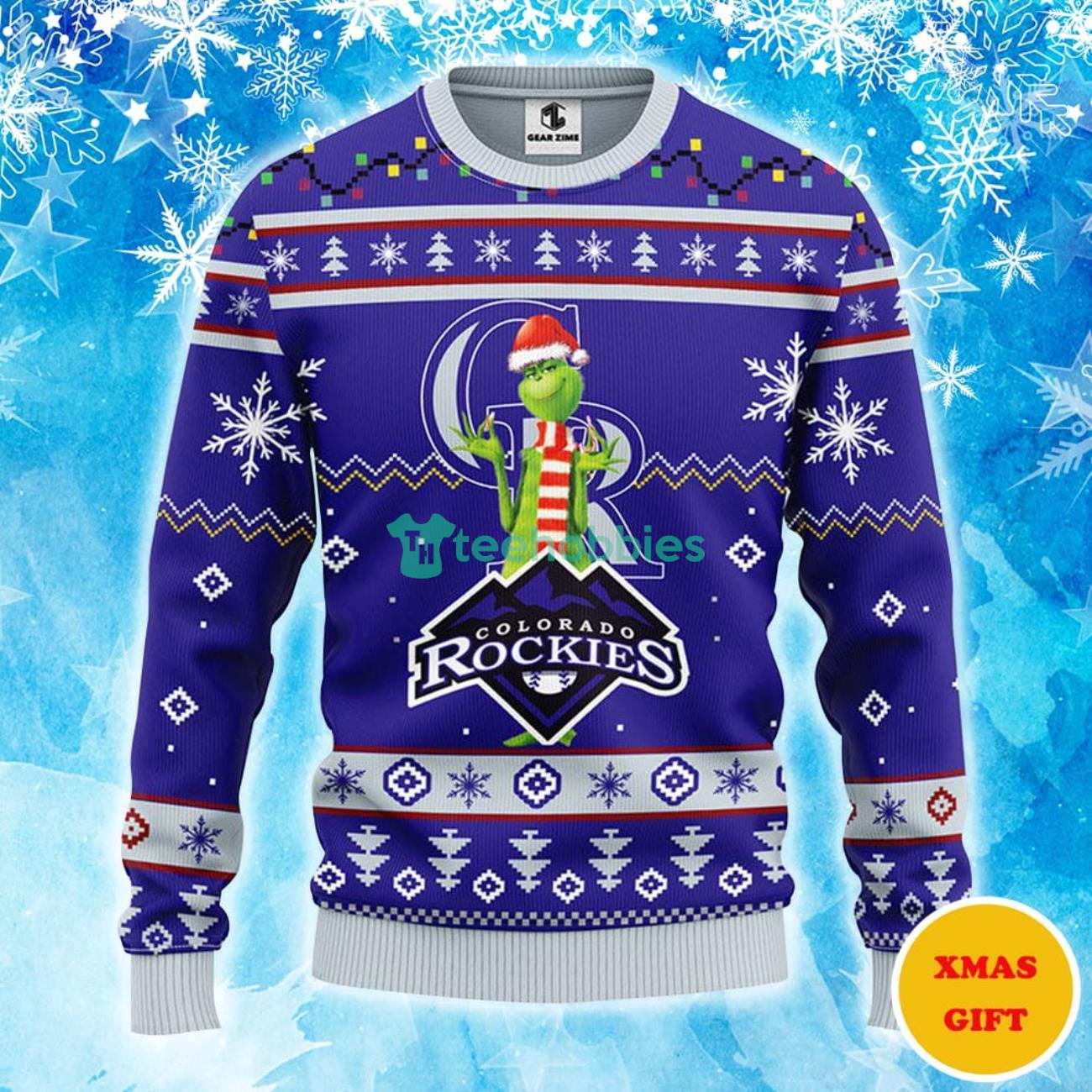 Colorado Rockies Funny Grinch Christmas AOP Sweater Product Photo 1