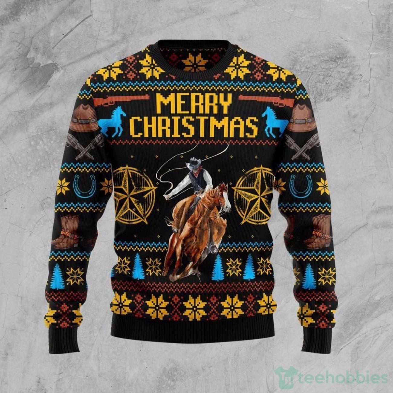 Cowboy Ugly Sweater For Christmas Product Photo 1