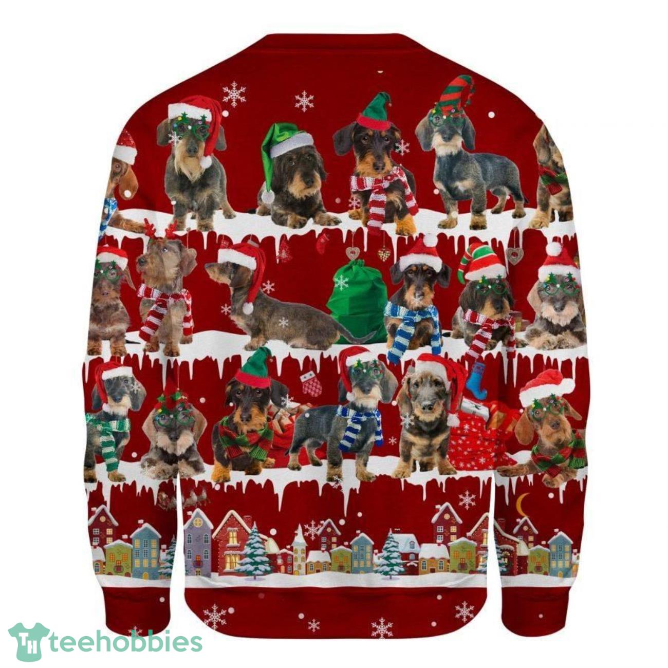Dachshunds Christmas Snowflake Vintage Christmas Sweater Weiner Dog Gifts Product Photo 1