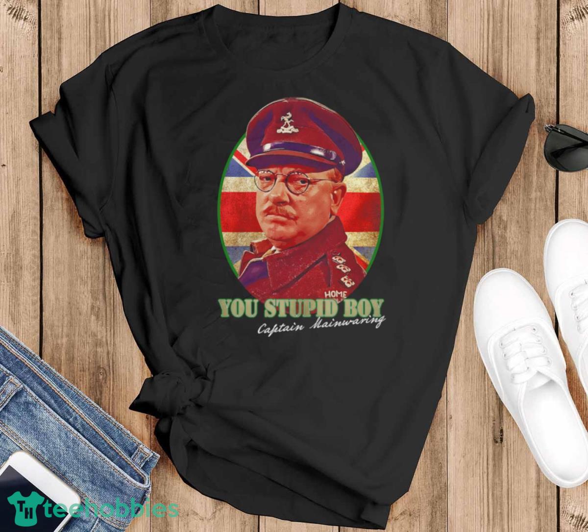 Dad’s Army Captain Mainwaring T Shirt - Black T-Shirt