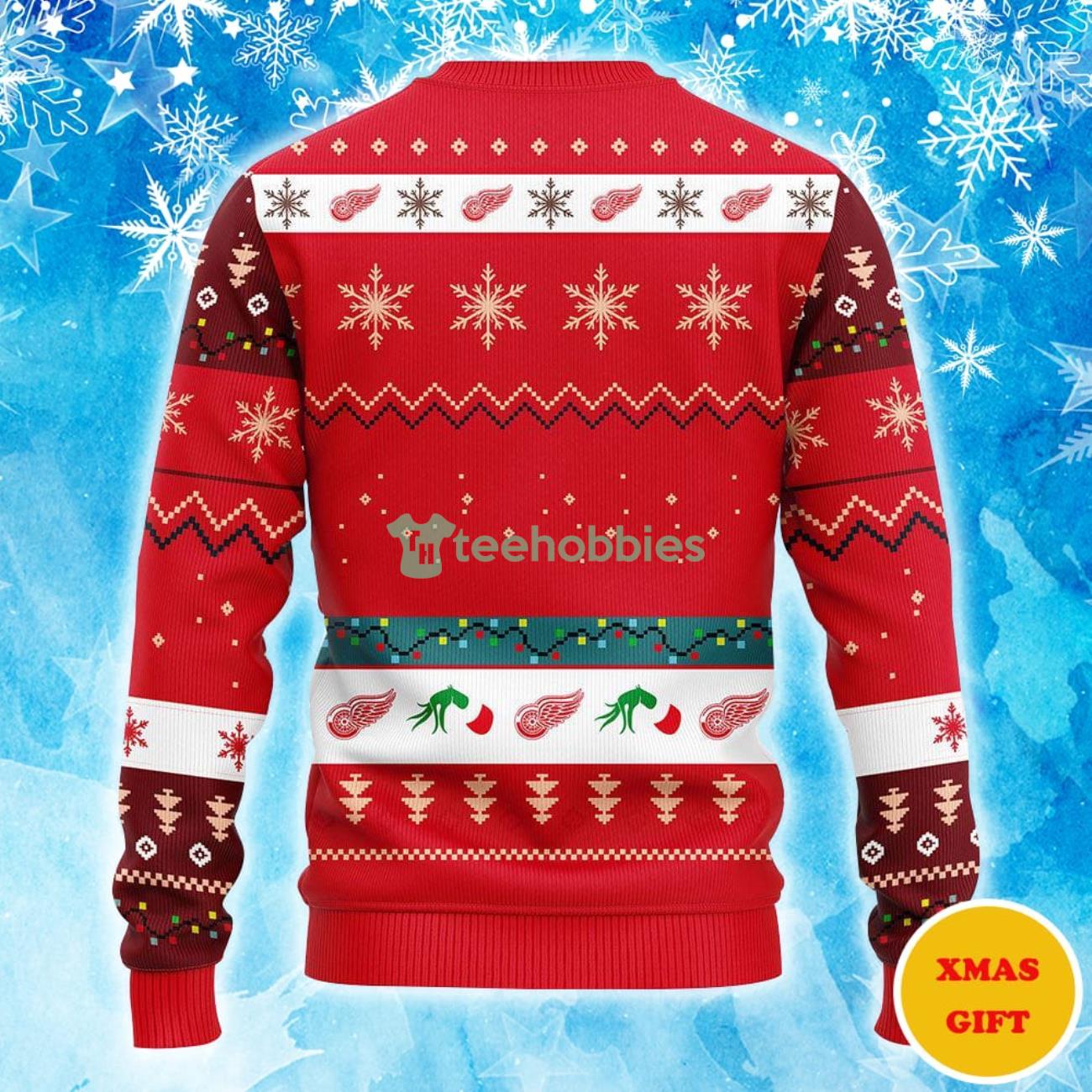 Detroit Red Wings Grinch Christmas AOP Sweater Product Photo 2