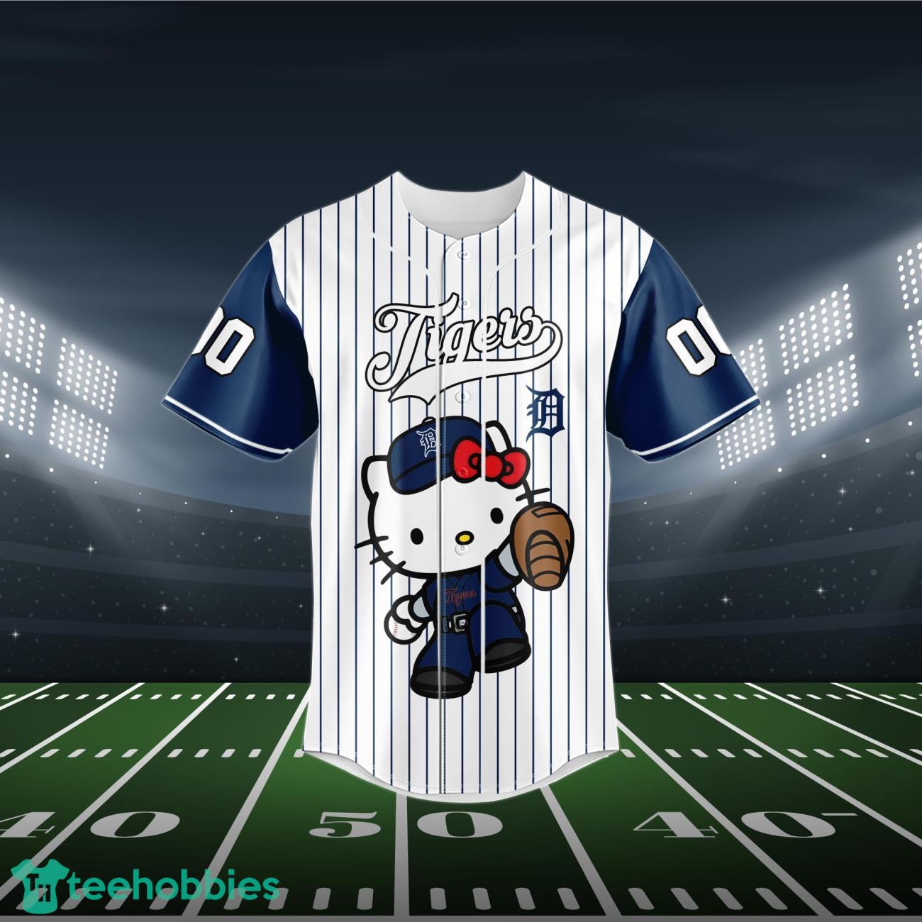 Detroit Tigers Baseball Jersey MLB Hello Kitty Custom Name & Number Product Photo 2